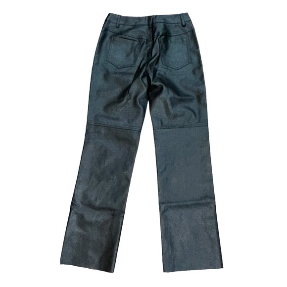 Princess Polly Vegan Faux Leather Black Pants Size 6 - Picture 4 of 8